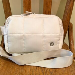 Lululemon White Quilted Crossbody Bag